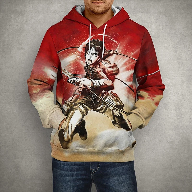 

2023 New Attack On Titan Hoodies Men Women 3D Print Pullover Casual Cool Cartoon Anime Sweatshirts Fashion Tops Coat Clothes