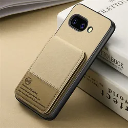 Premium RFID Blocking Leather Wallet Case - Luxury Card Holder Back Cover - Google Pixel 10a (Khaki)