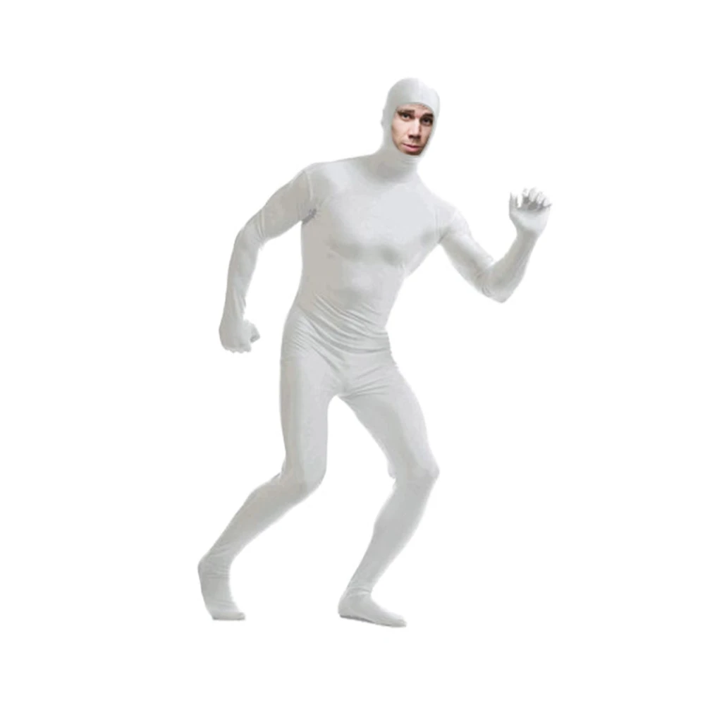 thumbnail image 1 of Traje Zentai de cuerpo entero para adultos, disfraz para Halloween, para hombre, traje ajustado de segunda piel, mono de nailon y licra, disfraces de Cosplay, espectáculo en escena, 1 of 5