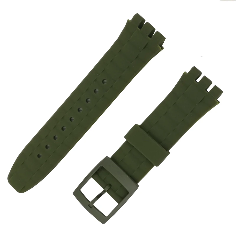 21mm Silicone Watch Strap - Durable Rubber Wristband Bracelet