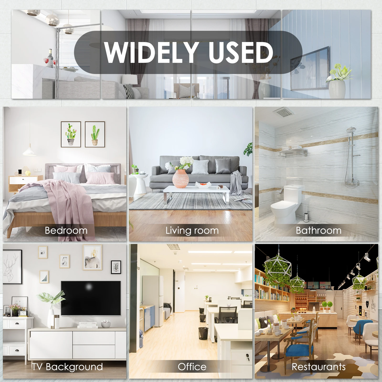 Acrylic Mirrors Children Mirror 5" x 7" Magnetic Locker Mirror Acrylic Small Unbreakable Frameless Glassless Safety Mirror