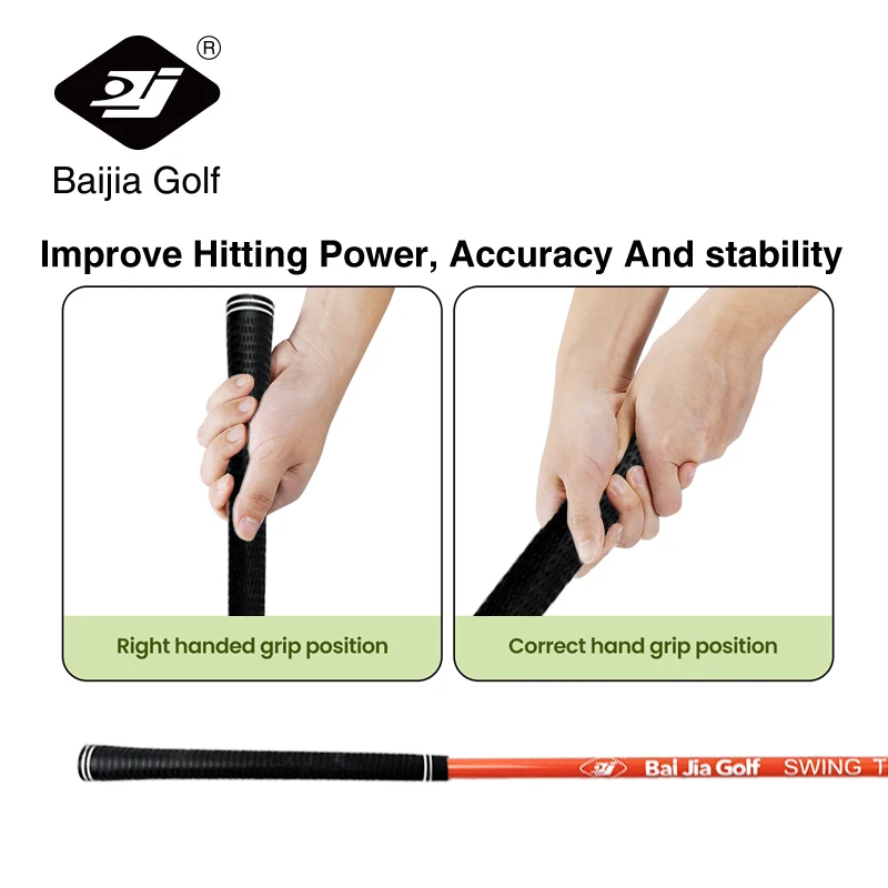 Golf multifunctional double-headed practice stick-improve grip posture and hitting power 4