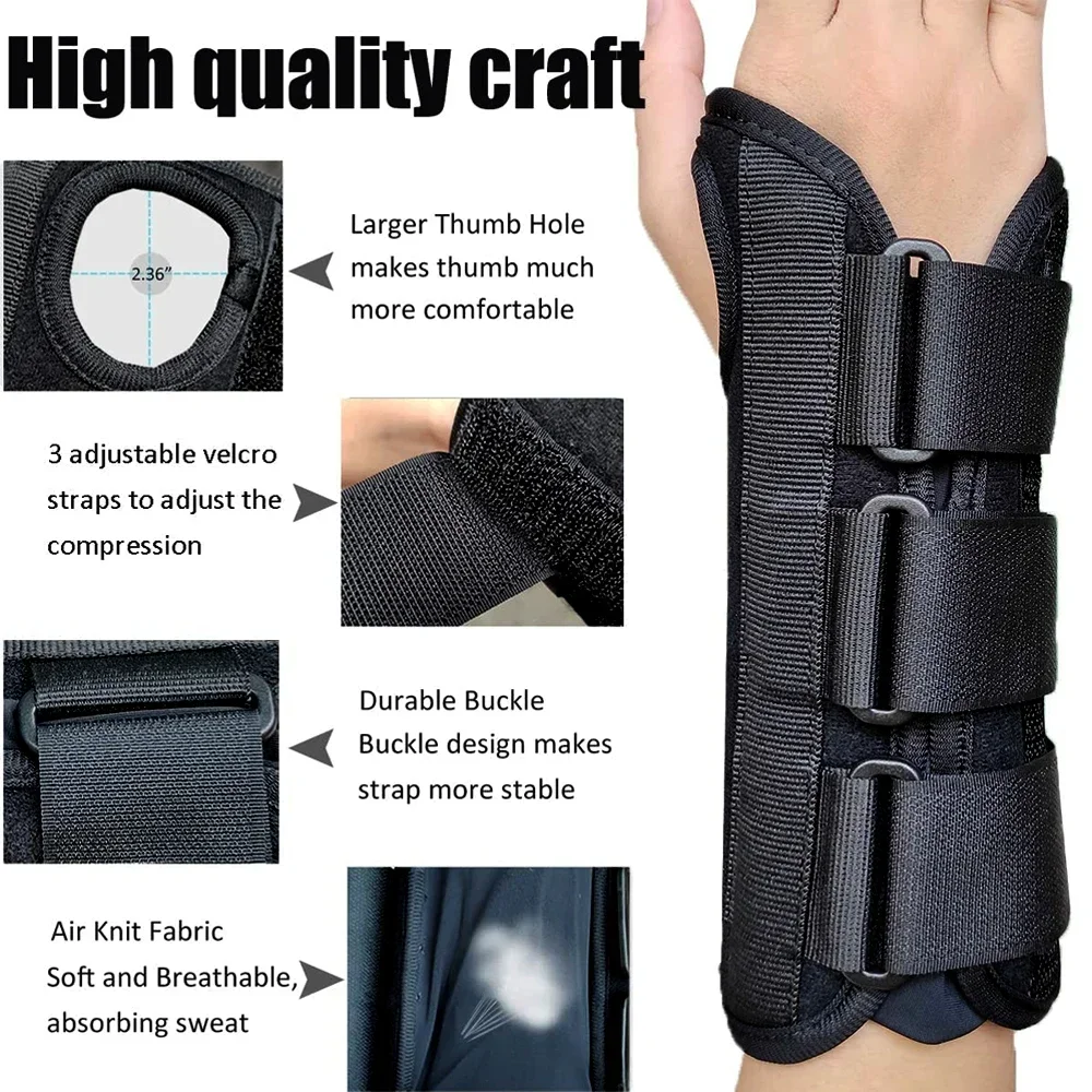 1Pcs Carpal Tunnel Wrist Brace Fits for Right and Left Hand, Women Men Tendonitis Wrist Brace Splint Night Sprained Immobilizer