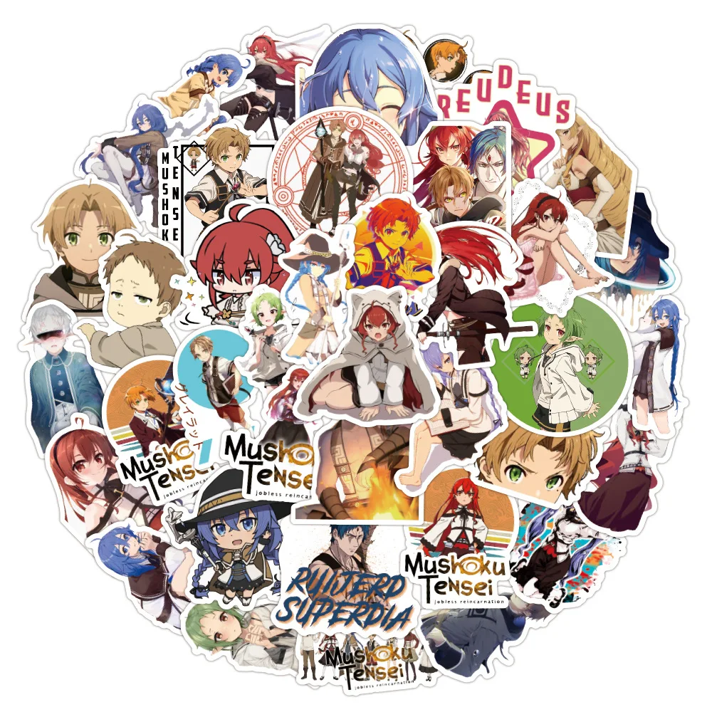 50 PCS Anime Stickers, Mushoku Tensei: Jobless Reincarnation Stickers,  Jobless Reincarnation Anime, Japanese Anime Vinyl Stickers for Car Water  Bottle Skateboard Luggage Computer Bumper Decals : : Electronics