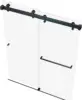 Rameless Shower Door , 200 56.5-60" W x 78" H Twinglide Frameless Shower Door w/ 3/8" Clear Tempered Glass (Matte Black) 3