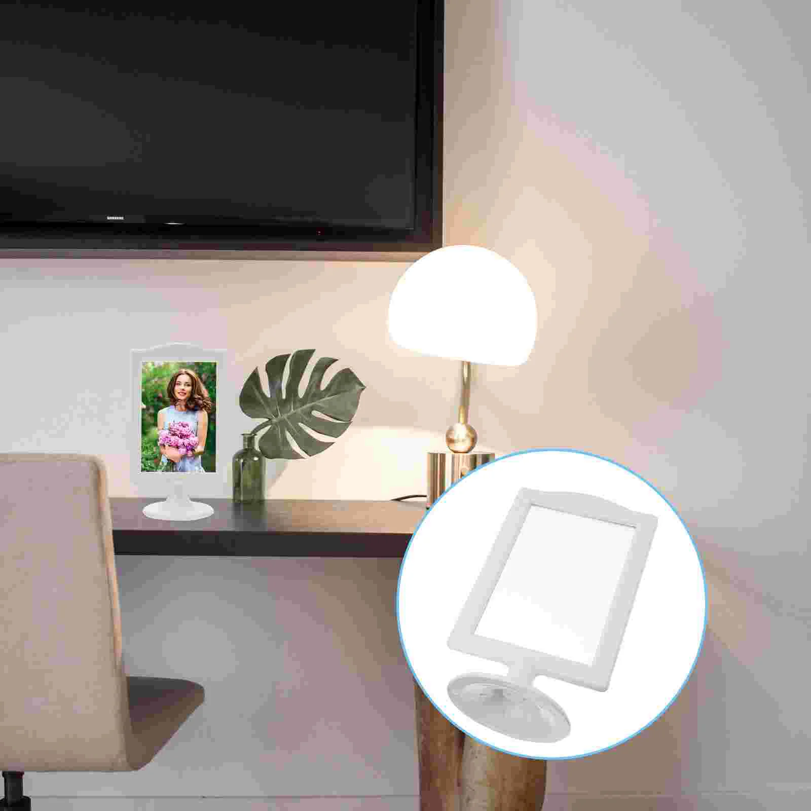 

4 Pcs Photo Frame Tabletop Double Sided Picture Frames Display Stand Plastic Desktop
