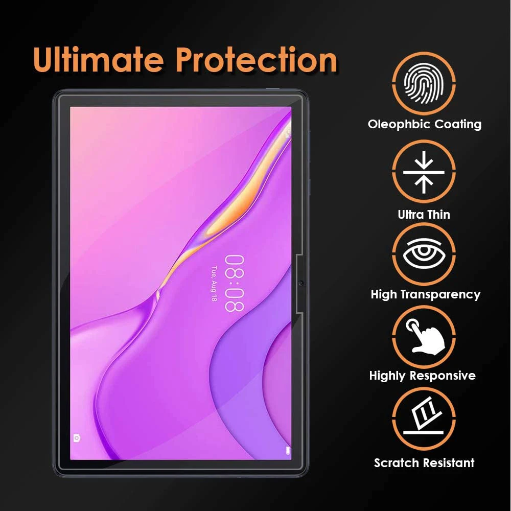 For Huawei Matepad T10 9.7 /T10S 10.1 Anti-Scratch HD Clear Tempered Glass Film Explosion-Proof Screen Protector Cover 5
