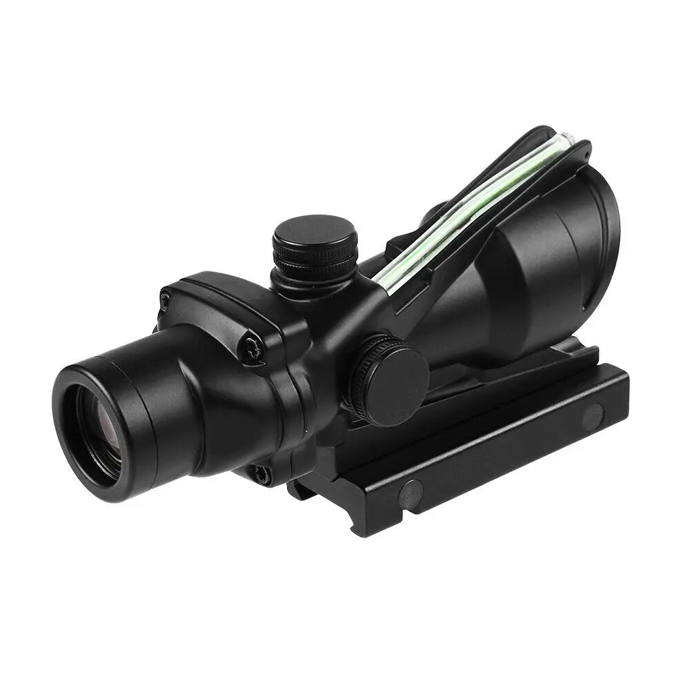 4x32 Fiber Optics Red Green Chevron Cross Illuminated Tactical Sight Scope