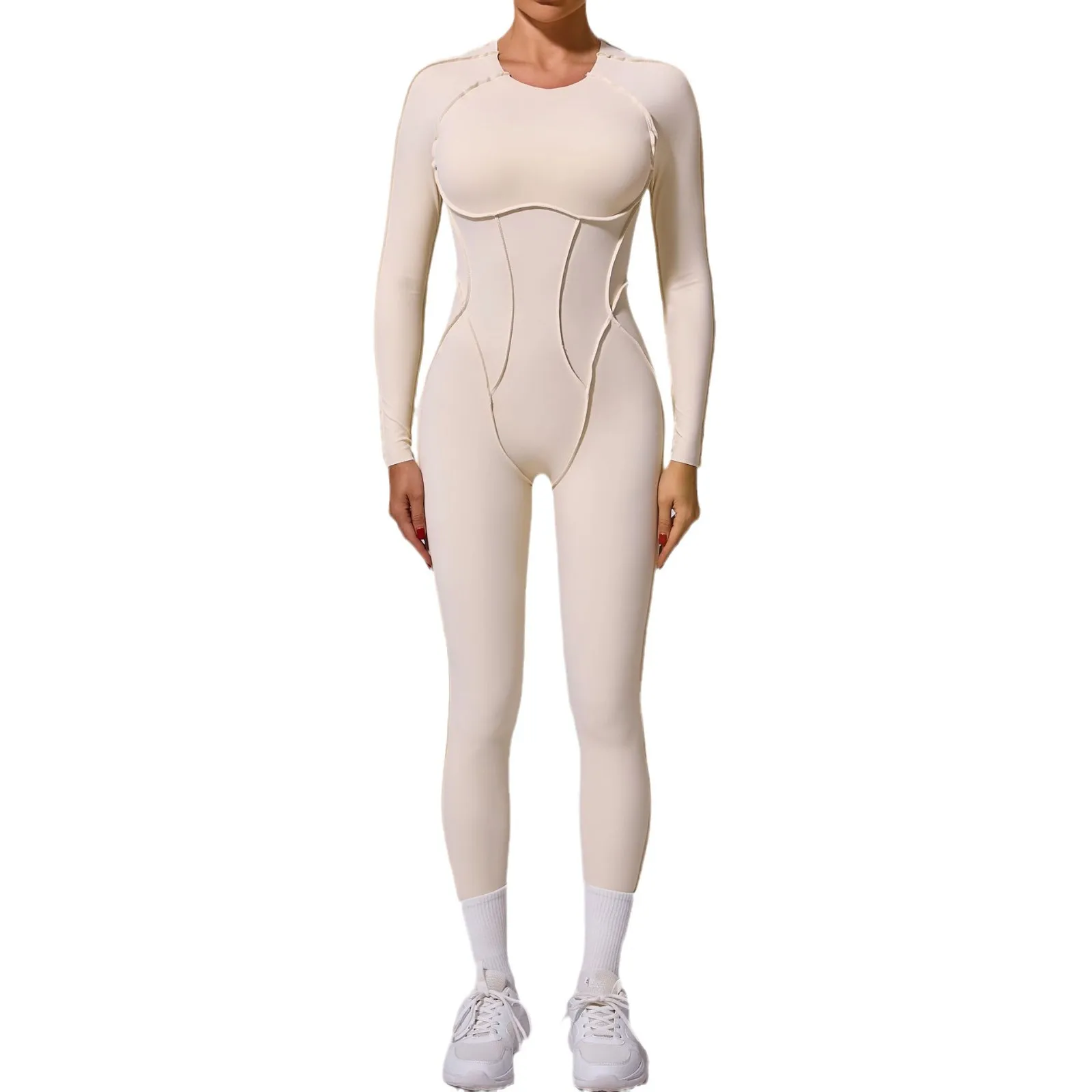 Yoga Set Sports Set Gym Workout Set Sportswear Set Fitness Set Fitness Jumpsuit Fitness One Piece Wear One-piece Yoga Jumpsuit Women Long Sleeved Set Quick Drying Yoga suit Gym Training Suit Sportswear Bodysuits Women Fitness Set