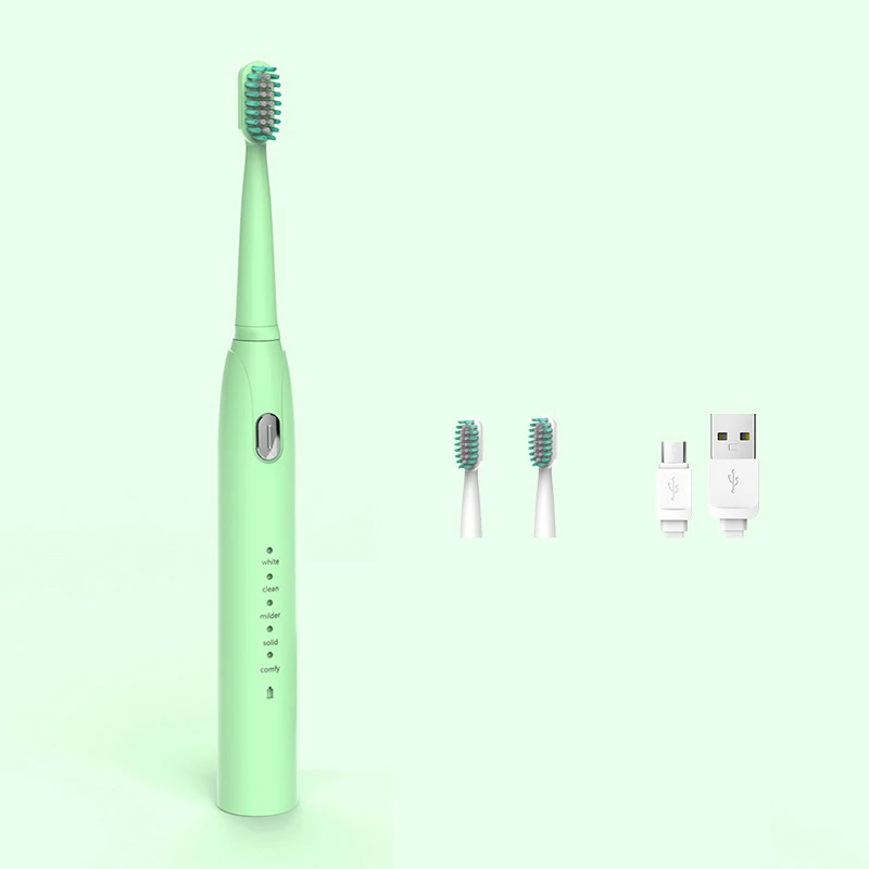 thumbnail image 1 of Cepillo de dientes eléctrico para el hogar Nuevo cepillo de dientes sónico con vibración y cerdas suaves, recargable por USB, impermeable, universal para niños, 1 of 5