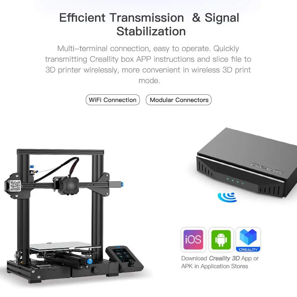 Módulo wi-fi Creality Wifi Caixa 3d Kit Inteligente com Câmera Web Nuvem Fatia Controle Remoto sem Fio Real-tempo de Monitoramento 3d Peças de Impressora - Imagem 4