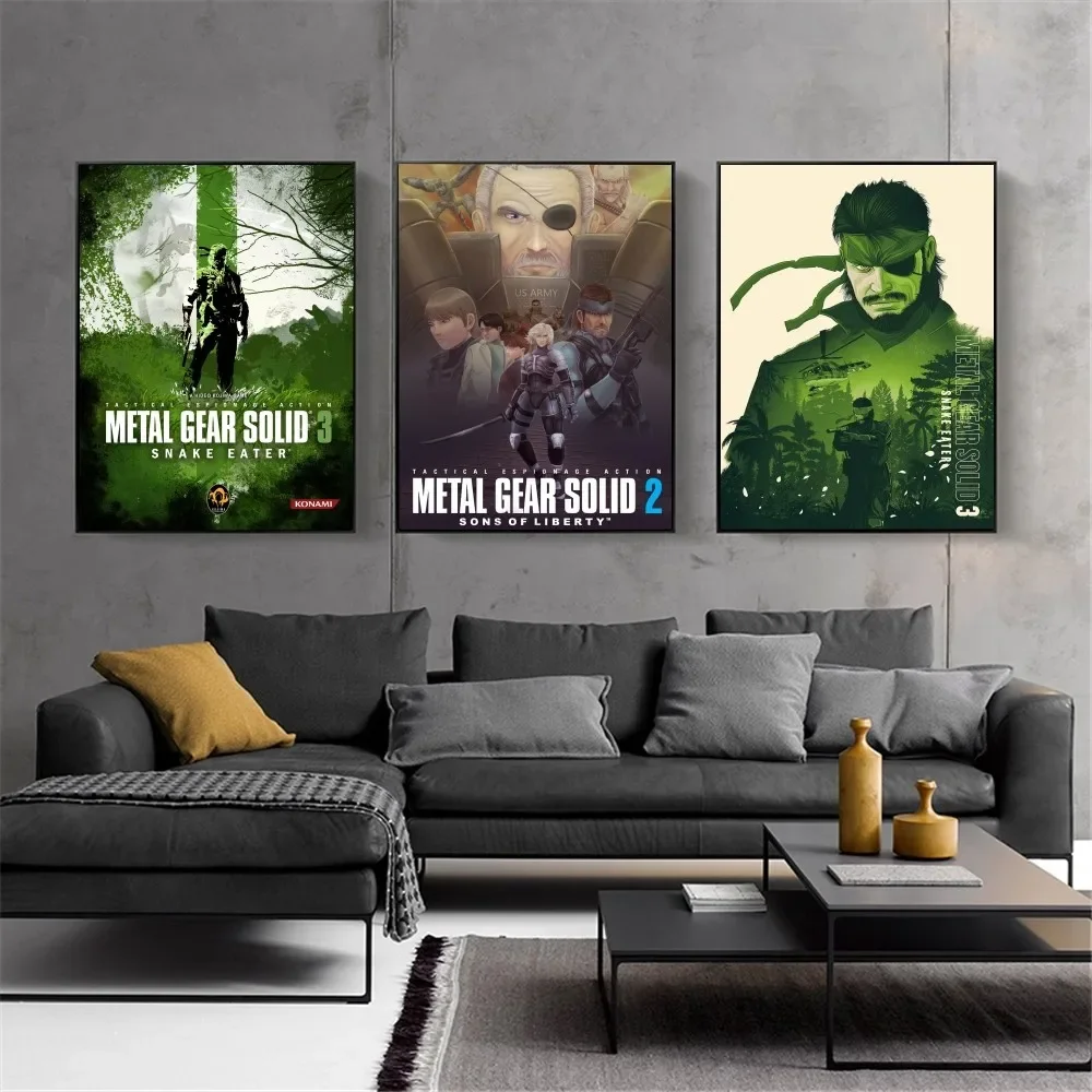 Metal Gear Solid 3 Poster Kraft Club Bar Paper Vintage Poster Wall Art Painting Camera Da Letto Studio Big Szie Wall Painting Stickers
