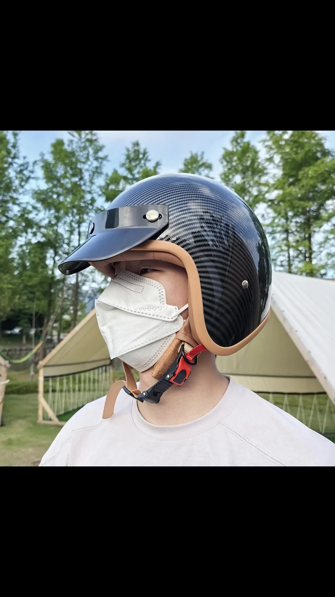 508 Vintage Style 3/4 Jet Motorcycle Helmet DOT Certified