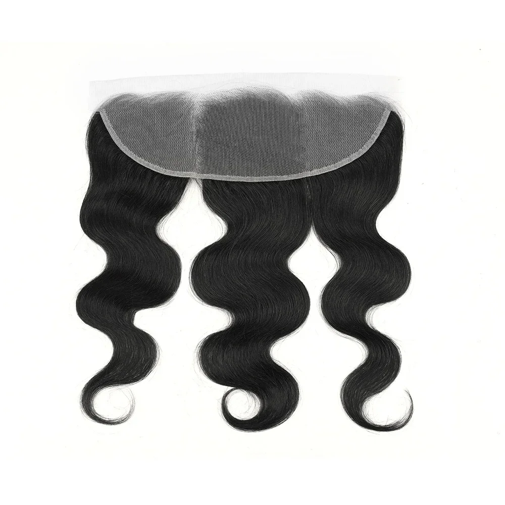 13x4 Skinlike Lace Frontal Ultra-thin Body Wave Baby Hair Pre Plucked Swiss Lace Closure Frontal Human Hair Natural Black