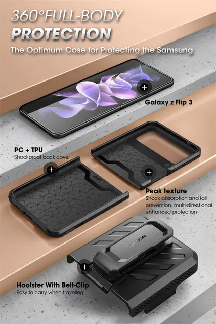  UMESEIL Galaxy Z Flip 3 Case with Cute Kickstand & Three  Chains, Slim PU Leather Cover with Shockproof Non-Slip Protective for  Samsung Galaxy Z Flip 3 5G : Cell Phones 
