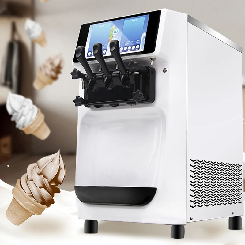 

Ice Cream Machine Pre Cooling System Dual System Commercial Frozen Yogurt Machine Without Cleaning