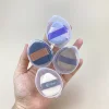 Mini thumb flocking powder puff set makeup blusher powder puff free box 2