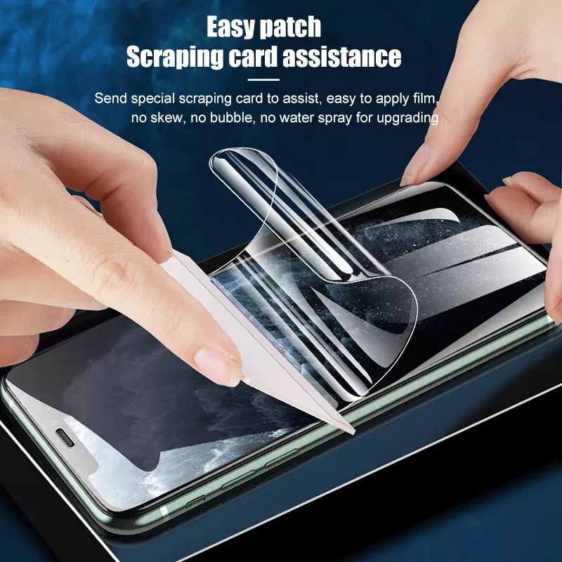 4PCS for IPhone 12 11 13 Pro Max Full Cover Hydrogel Film Screen Protectors Protective Film for IPhone X XR XS Max 6 6S 7 8 SE