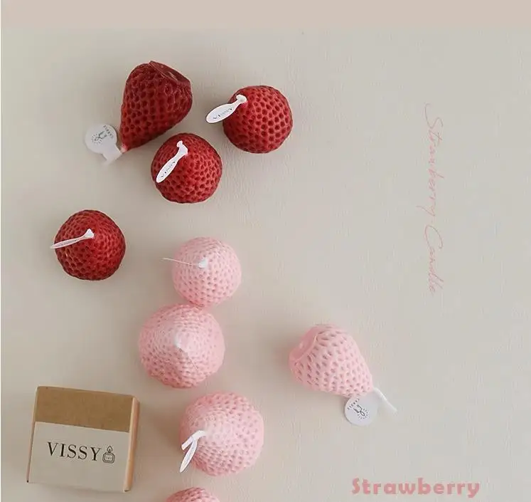 Strawberry candle aromatherapy for long-lasting fragrance, creative home decoration, goddess birthday candle