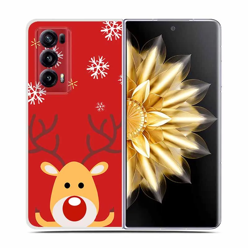 Christmas Cute Clear Hard Plastic Back Cover - Cartoon Design