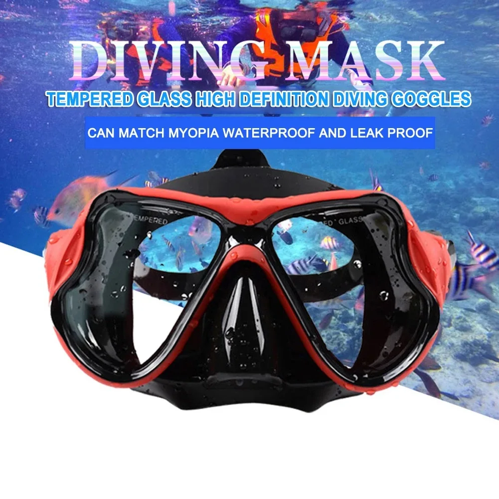 Adults Snorkel Diving Mask Professional Snorkeling Goggles Tempered Glass Diving Goggles Water Sports Equipment