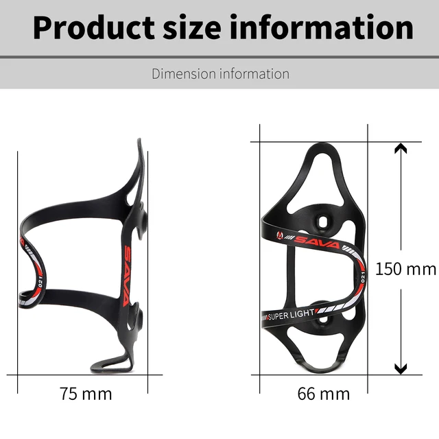 SAVA Aluminum Alloy Bicycle Water Bottle Holder Black And White Cycling Cage Road Mountain Water Bottle Holder 2