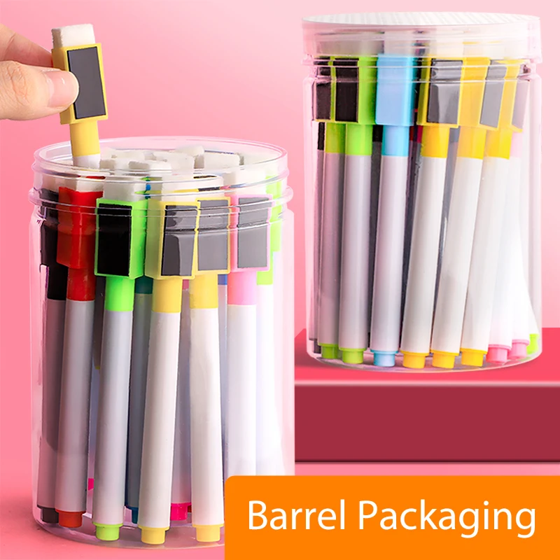 8 Colors Colorful Magnetic Dry Erase Markers dry erase markers Erasable Whiteboard Pen Pencil Marker for School Office Home Stationary Supplies