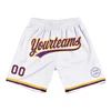 Custom White Blue Red Authentic Basketball Shorts 3D Printed Men Shorts Name Mumber Quick Drying Beach Shorts 3