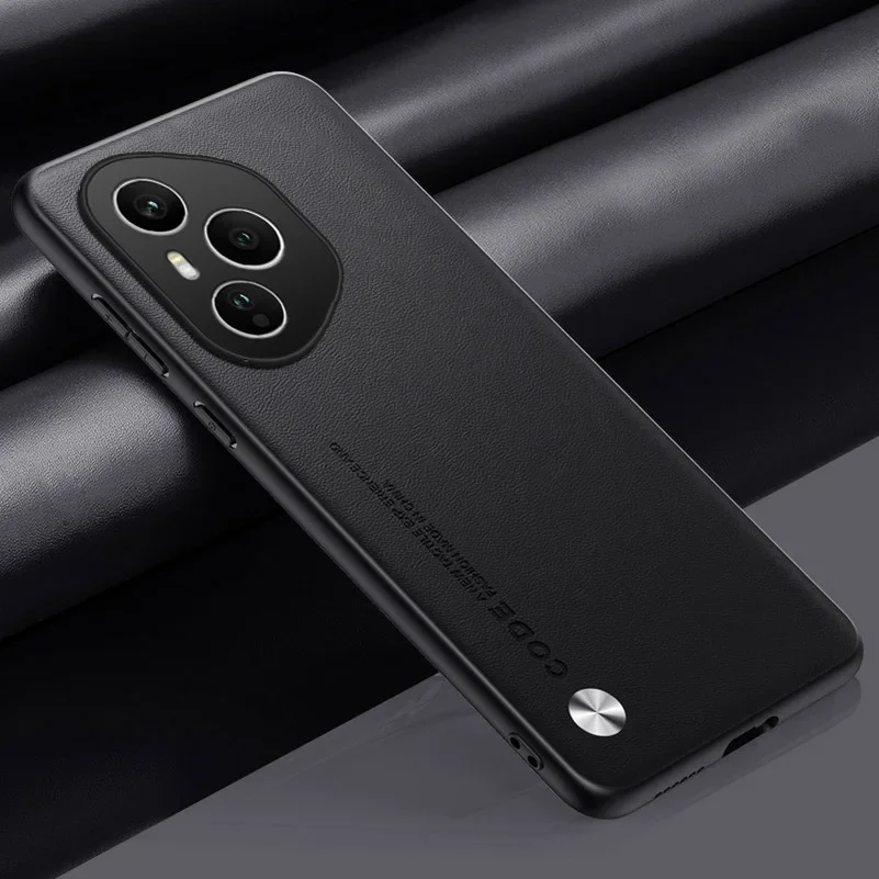 Elegant PU Leather Matte Silicone Shockproof Phone Case Cover