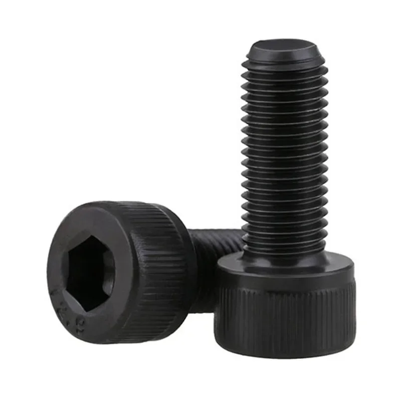 30 Viti M8 X 16 Mm Testa Bombata | Acciaio Carbonio 10.9 | Filettatura Completa Nero