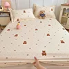 Cartoon Bear Fitted Sheet Bed 150/180cm Cover Skin-friendly Bedsheets Elastic Bed Linen drap de lit (Pillowcase Need Order) 4