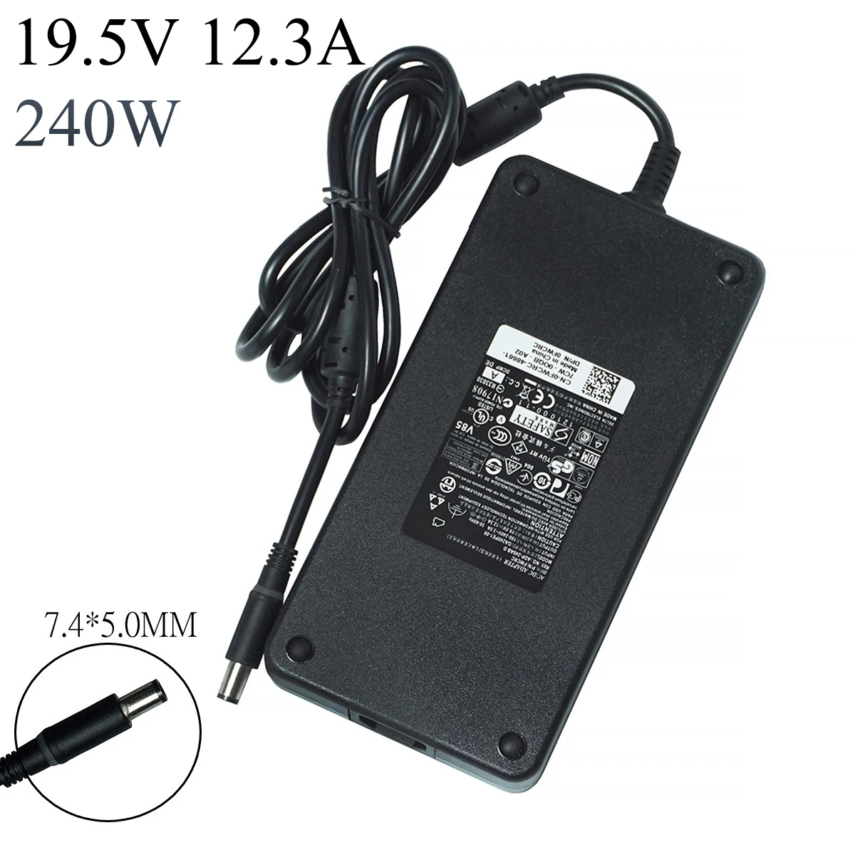 240 Вт 19,5 в 7,4 а 5,0 * мм стандартное зарядное устройство для ноутбука Dell Alienware M15x M17x M18X R2 X51 M4700 M6700 M6800 J211H