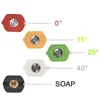 5-Pc High-Pressure Washer Nozzle Set - 1/4" Quick Connect, 0°/15°/25°/40° Angles - Durable Color-Coded Nozzles for Efficient Cle 4