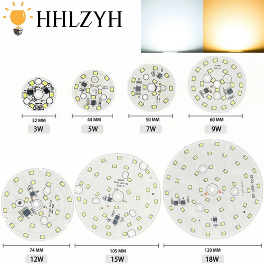 

LED COB Chip 5W 7W 9W 12W 15W 18W SMD 2835 Light Beads AC 220V-240V DIY For Led Downlight Cold/Warm White Lighting Spotlight