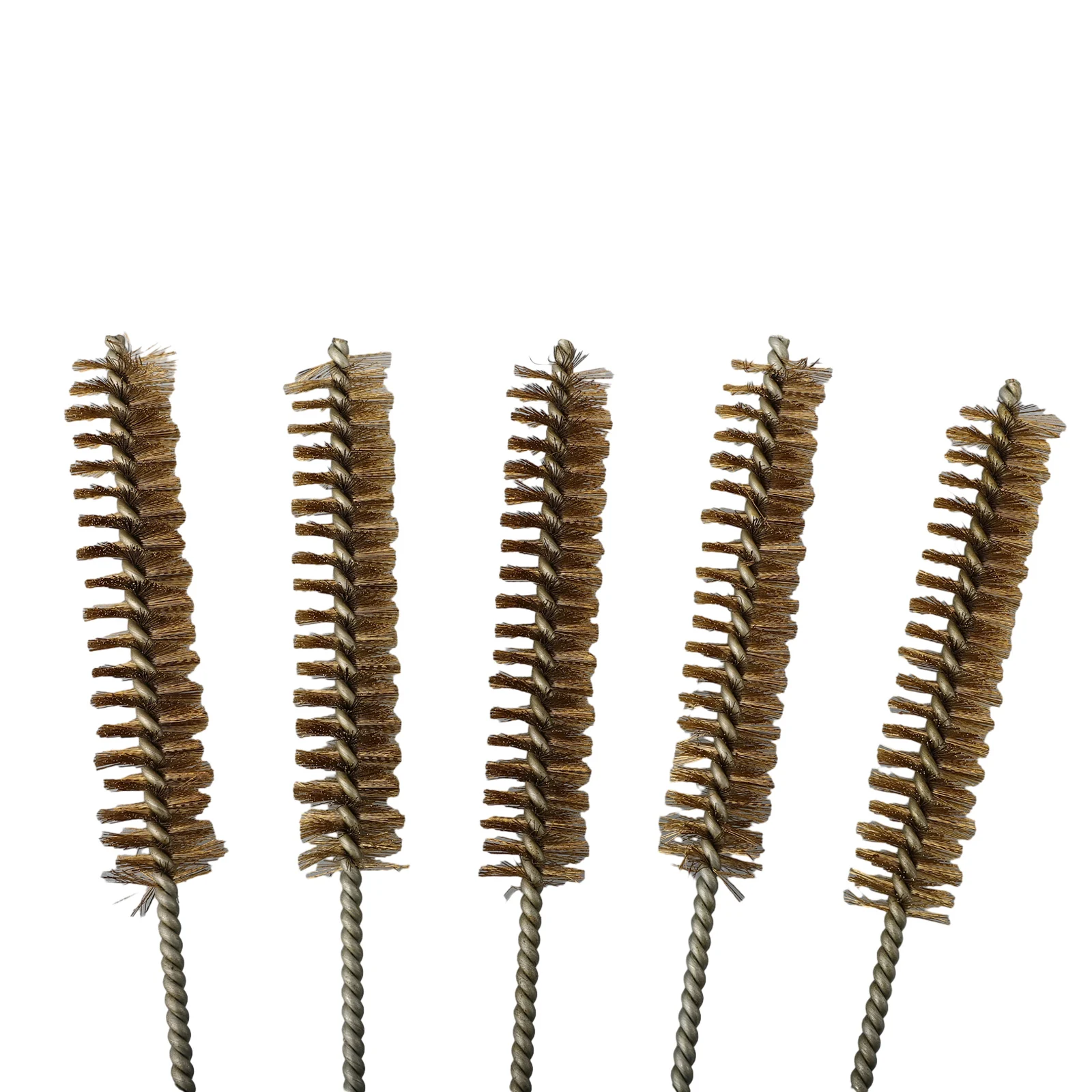 5Pcs Steel Wire Tube Brush 10-30mm Cylinder Wire Pipe Cleaning Brush Copper Bristles Pipe Manual Tool Parts wire brush wire cleaning brush pipe brush
