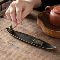 1pcs Incense Holder Ash Catcher Long Leafs Censer Meditation Home Decor Accessories Sandalwood Thread Incense Burner - Image 2