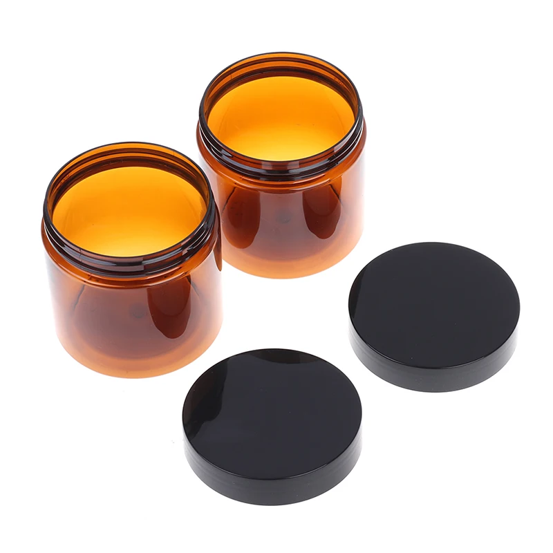 200ml Wide Mouth Bottle Amber Brown Household Sundries Storage Box Cosmetic Face Cream Bottles Lip Balm Sample Container Jar Pot storage box storage jar refillable bottles plastic storage bottle