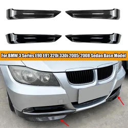 Car Front Bumper Side Splitter Cover Lip Air Vent Spoiler For BMW 3 Series E90 E91 320i 330i 2005 - 2008 Sedan Base Model