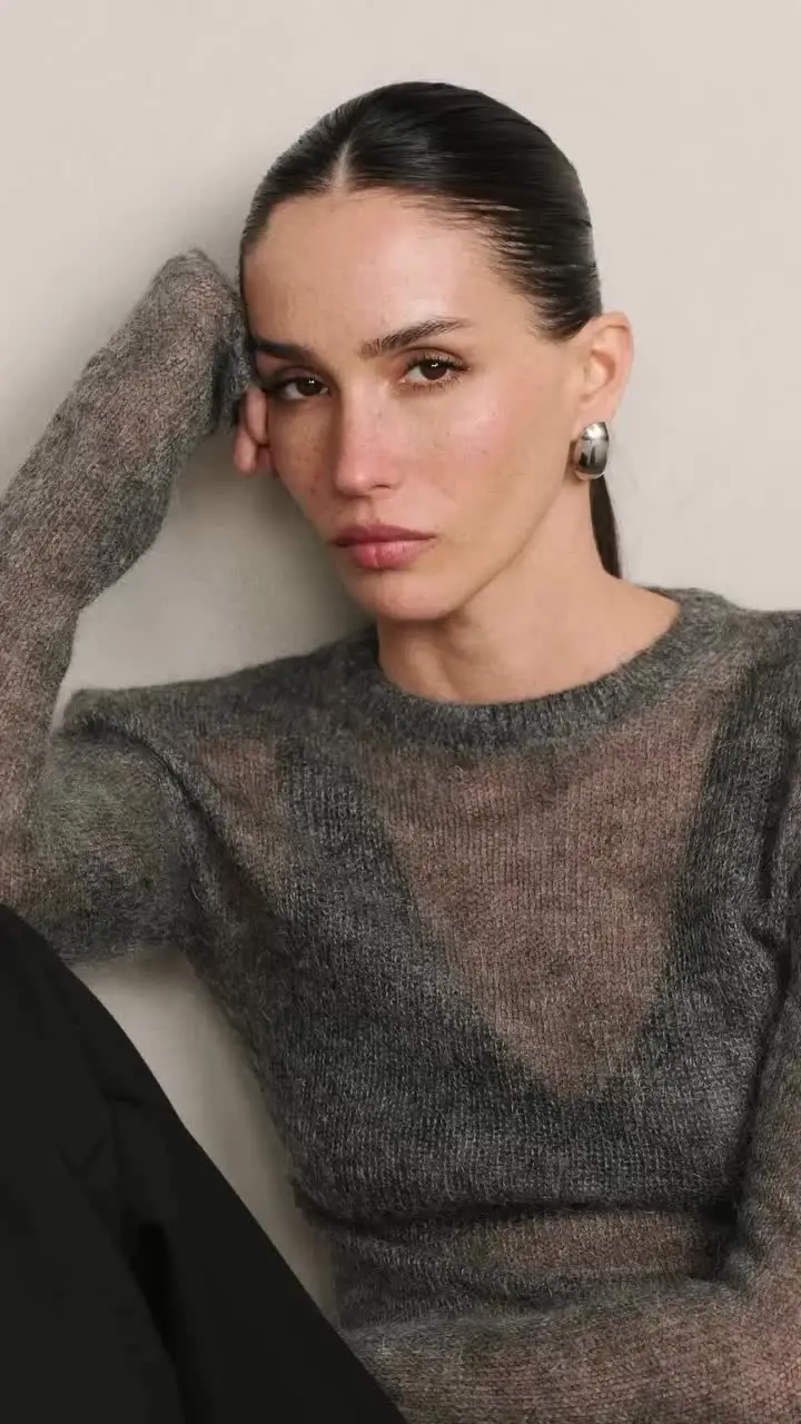 Jersey De Manga Larga Para Mujer | Tela Suave, Cuello Redondo, Para Otoño-invierno, Marca Fino