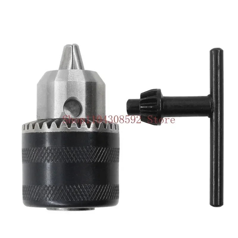 1pcs Thread Drill Chuck 1.5-13mm B16 3/8 Conversion Drill Chuck 1/2 M12x1.25 Wrench Into Electric Keyless 3 Jaw