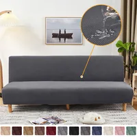 Armless Sofa Bed Slipcover Couch Cover Without Armrests Stretch Folding Futon Cover Dust-proof Elastic Removable Fundas Sofa 1