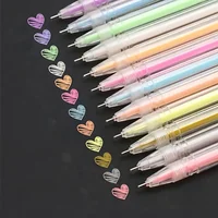 12 Pcs Large Capacity Needle and Neutral Pen 12 Colors Highlighter Pens DIY Painting,Black Card Drawing,Marking,Graffiti 1