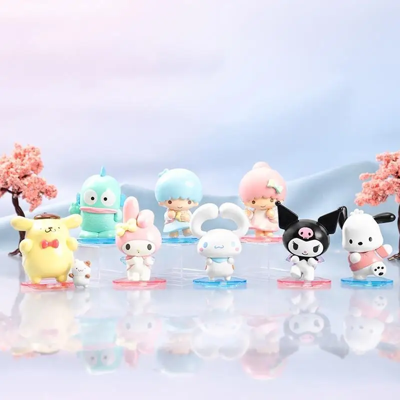 

Miniso Sanrios Kuromi Mymelody Cinnamoroll Pochacco Pompompurin Desktop Figurines Desktop Ornaments Cartoon Anime Toys For Girls