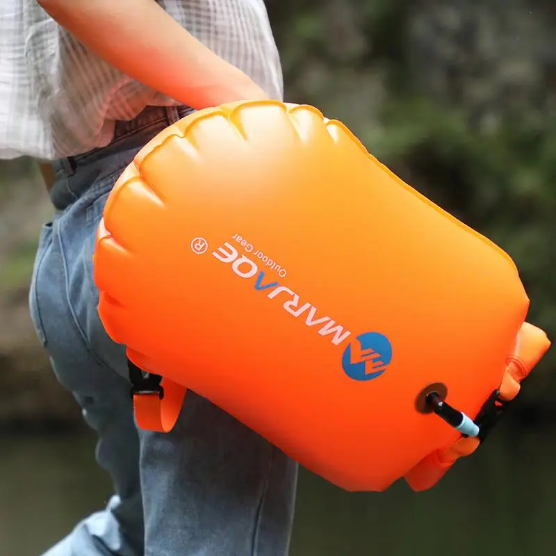 Swimming Buoy 3 Color Premium Waterproof Swimming Buoy Float Swim Buoy Air Dry Bag Swimming Trainning Safety Mark Iatable Flotation Bag