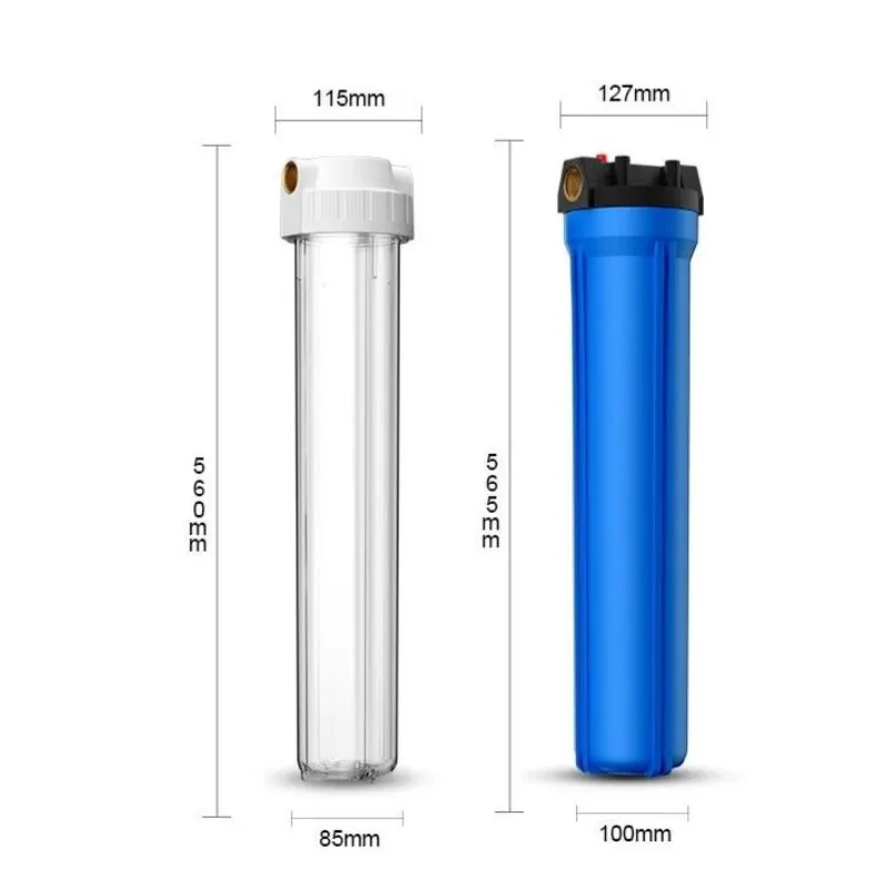 High quality food grade 20 inch 1/2 3/4 filter water filter housing filter cartridge transparent front filter for running water