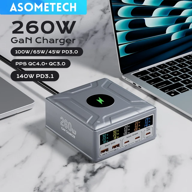 260W GaN Charger Wireless Charger