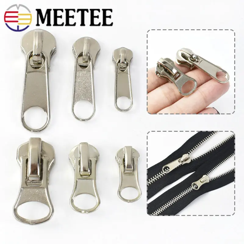 10/20/50Pcs Auto Lock Zipper Sliders for Metal Zippers 3 5 8 Zip