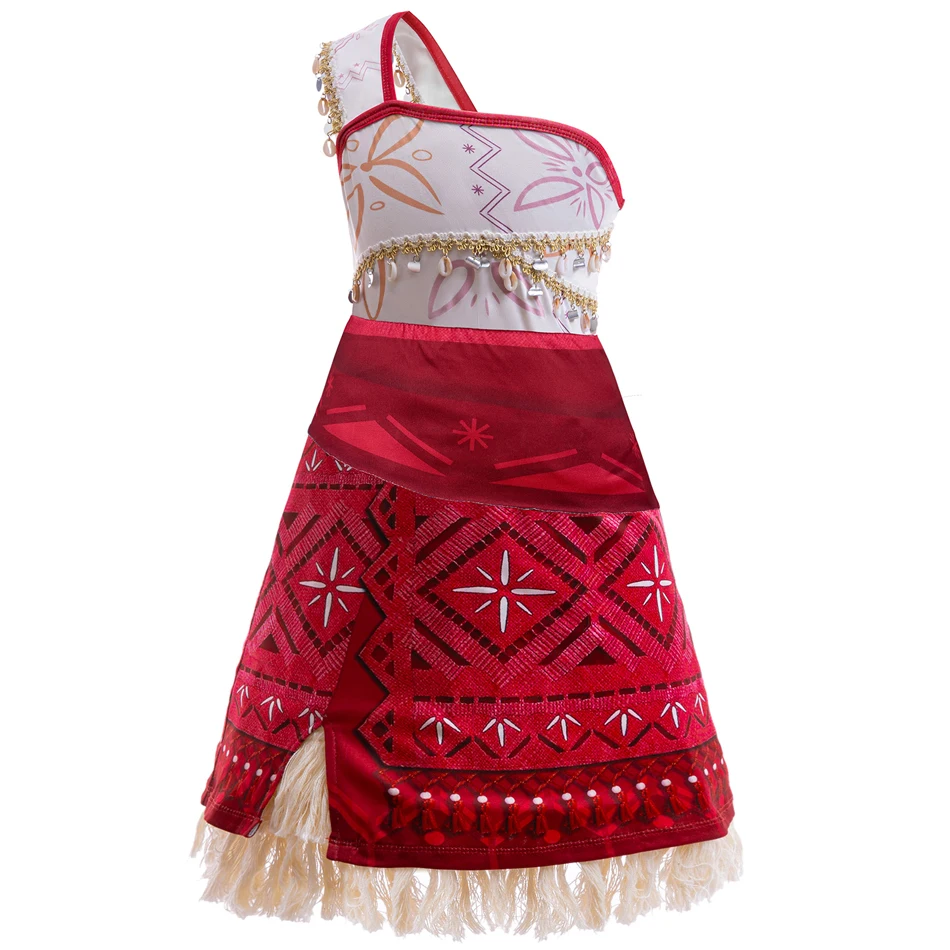 Moana 2 Princess Dress Kids Vaiana Costume Girl Disney Cosplay Vestido Children Cartoon Role Play Birthday Carnival Party Outfit
