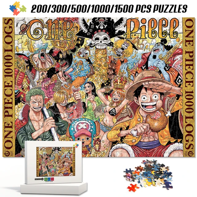 Puzzles en bois One Piece 1000 pièces pour adultes, casse-tête éducatif, jouets amusants pour enfants, jeu de société, décoration d'intérieur 1