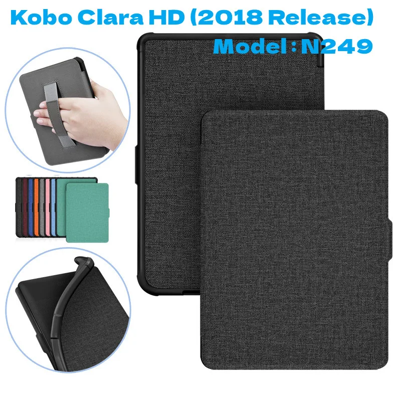 Estojo Magnético para Kobo Clara hd 2023 Lançamento N249 pu Leather E-reader Smart Cover Auto Dormir Wake up Slim Leve